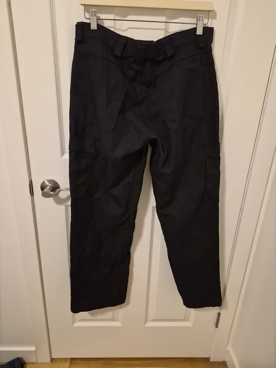 Men's Black Cargo Work Pants with Utility Pockets - Picture 3 of 4